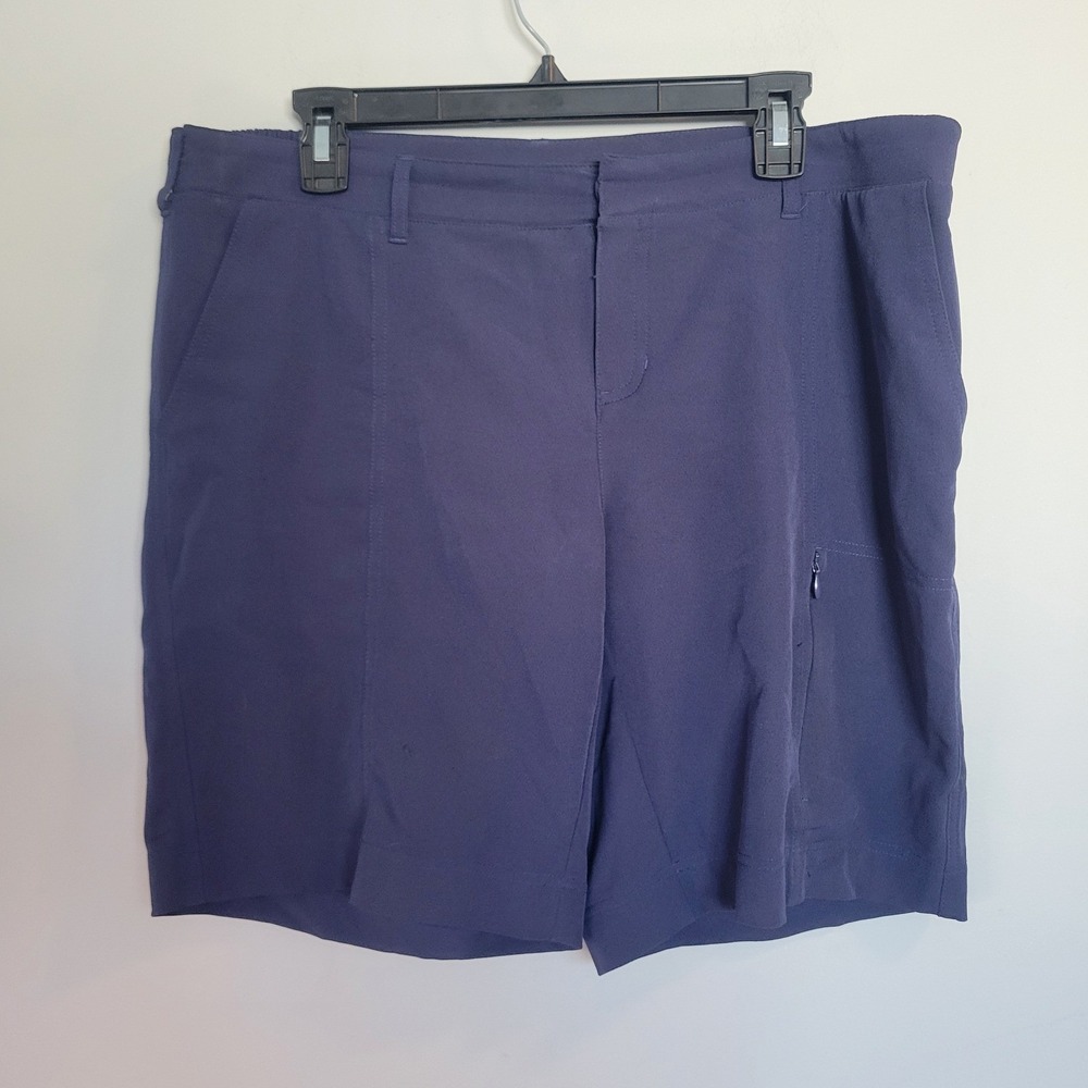 32 Degrees Cool Womens Navy Blue Cargo Shorts Stretch Outdoor Active Size L